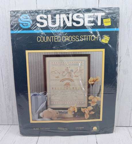 Annuncio nascita punto croce