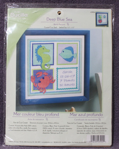 Kit punto croce sea blu - punto,