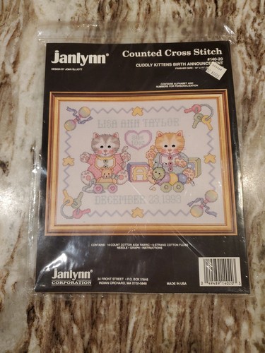 Kit punto croce janlynn - kit,