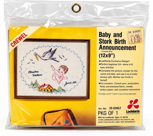 Kit crewel annuncio nascita - kit,